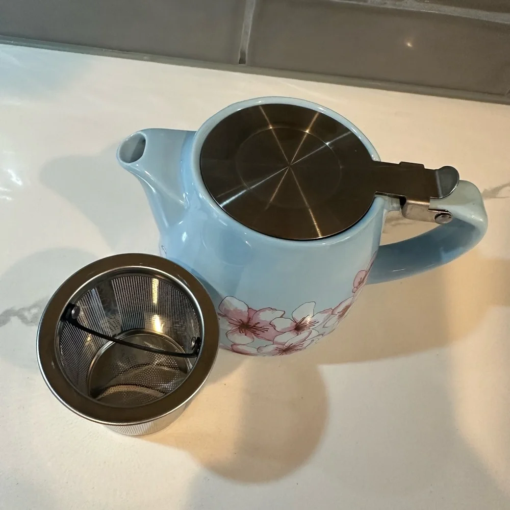 ALFRED Ceramic & Stainless Steel Teapot 20oz dripless spout heat resistant - Picture 6 of 16